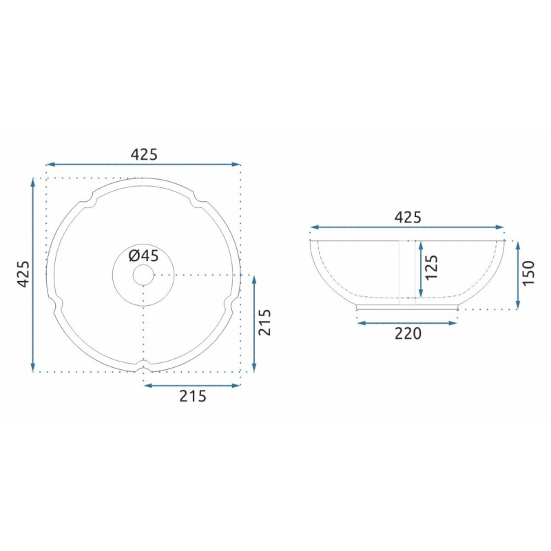 Ekskluzywna Umywalka Nablatowa VIVIEN - Nowoczesny Styl i Elegancja