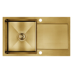 Laveo Marmara zlewozmywak stalowy złote 440x760 1-komorowy