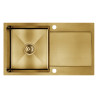 Olśniewający Złoty Zlew Marmara 1-komorowy z Ociekaczem - Luksus w Twojej Kuchni!