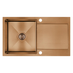 Marmara Copper Luxe - Jednokomorowy zlewozmywak z ociekaczem, elegancki i wytrzymały