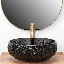 Stylowa Umywalka Ice Black Nablatowa - Elegancja w Twojej Łazience