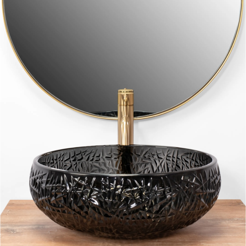 Stylowa Umywalka Ice Black Nablatowa - Elegancja w Twojej Łazience