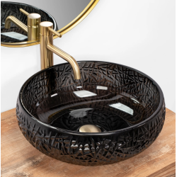 Stylowa Umywalka Ice Black Nablatowa - Elegancja w Twojej Łazience