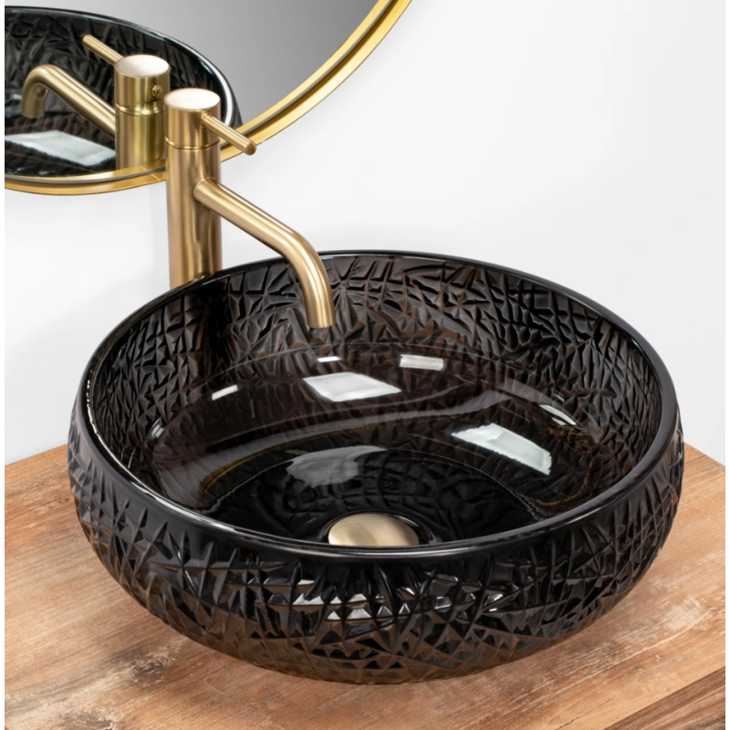 Stylowa Umywalka Ice Black Nablatowa - Elegancja w Twojej Łazience