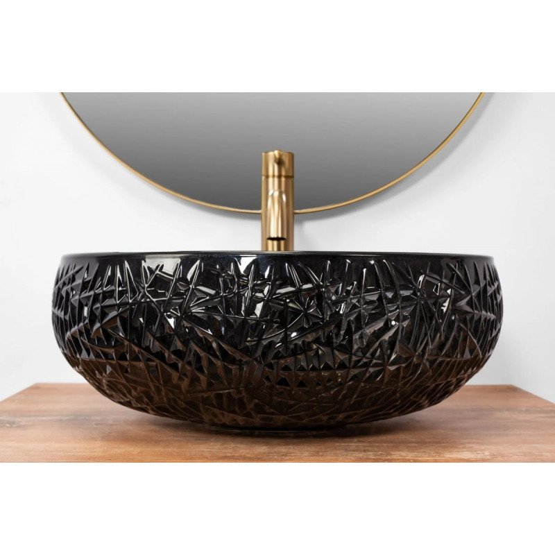 Stylowa Umywalka Ice Black Nablatowa - Elegancja w Twojej Łazience