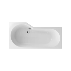 Excellent Be Spot wanna narożna 160x80 cm prawa  biały połysk