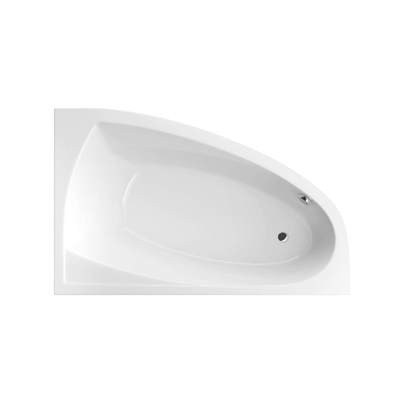 Aquaria Comfort wanna narożna 160x100 cm prawa, biały połysk