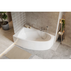 Aquaria Comfort wanna narożna 160x100 cm prawa, biały połysk