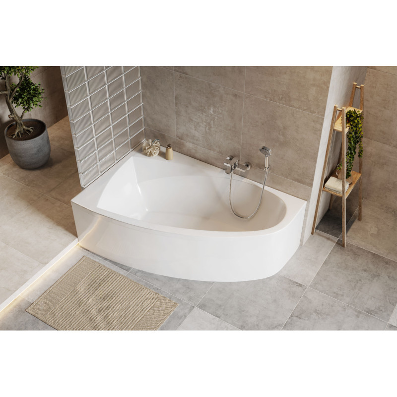 Aquaria Comfort wanna narożna 160x100 cm lewa, biały połysk