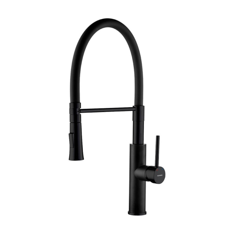 Czarna Bateria Zlewozmywakowa Shire U-Styl z Elastyczną Wylewką - Elegancja i Funkcjonalność