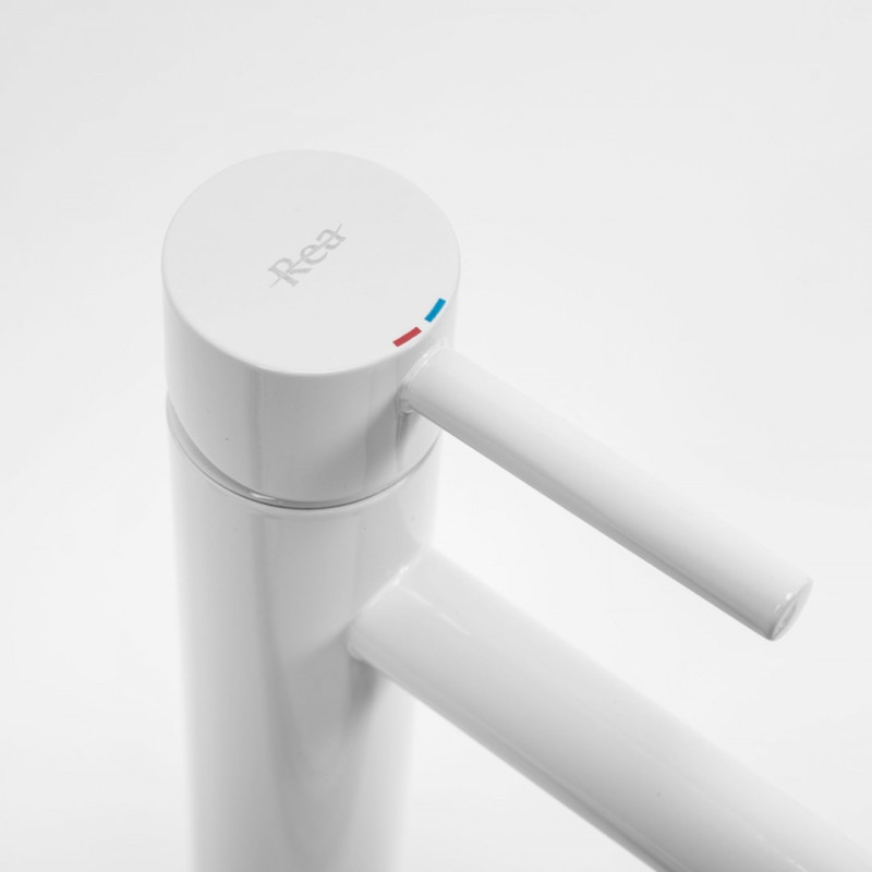 Elegancka Bateria Umywalkowa LUNGO Biała Wysoka - Nowoczesny Styl do Twojej Łazienki