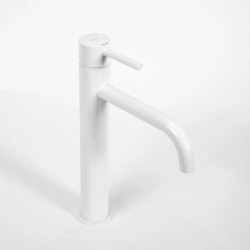 Elegancka Bateria Umywalkowa LUNGO Biała Wysoka - Nowoczesny Styl do Twojej Łazienki