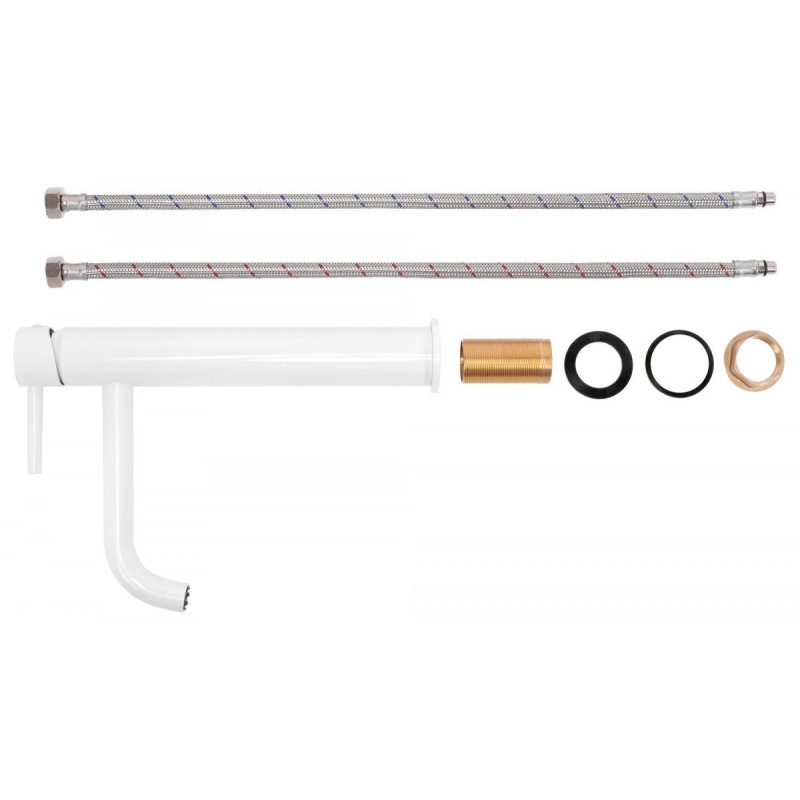 Elegancka Bateria Umywalkowa LUNGO Biała Wysoka - Nowoczesny Styl do Twojej Łazienki