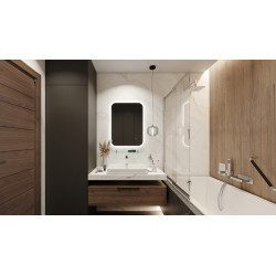 Liner parawan nawannowy 110x140 cm rozsuwany 2-częściowy lewy / prawy, chrom