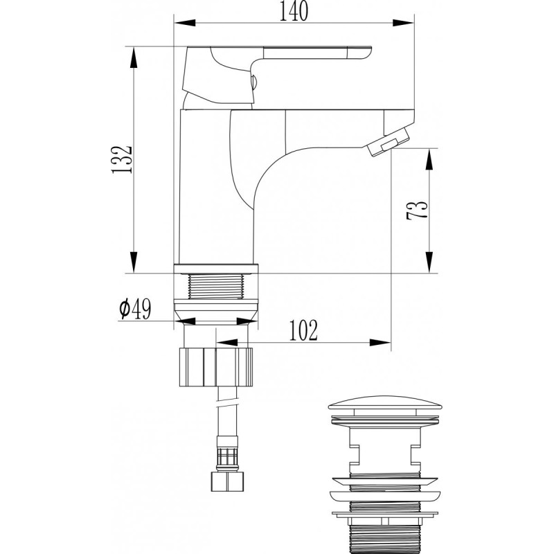 Chromowana Bateria SAGRA z Klik-Klakiem – Elegancja i Oszczędność na Lata!