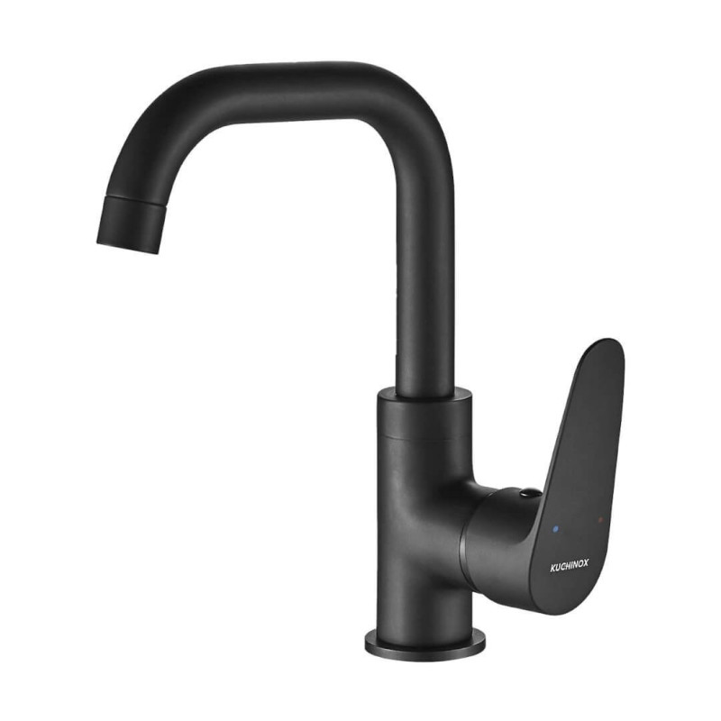 SAGRA Bateria Umywalkowa Czarna z L-Wylewką – Elegancja i Funkcjonalność