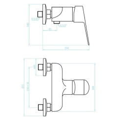 Elegancka bateria natryskowa ścienna SAGRA chrom – styl i funkcjonalność na lata