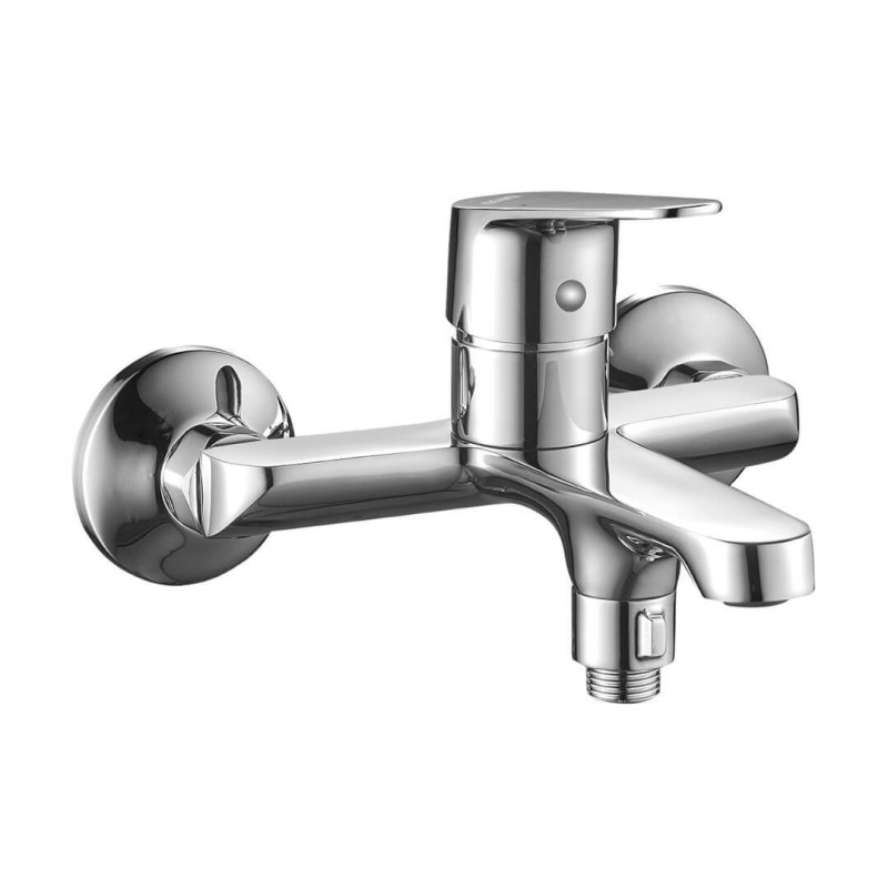 Elegancka Bateria Ścienna SAGRA Chrom Jednouchwytowa z Certyfikowaną Głowicą Ceramiczną