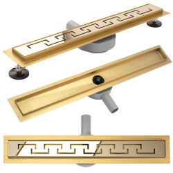 Ekskluzywny Odpływ Prysznicowy GREEK PRO w Złotym Połysku - 70 cm