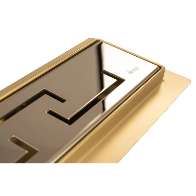 Ekskluzywny Odpływ Liniowy Greek Pro 60 cm w Złotym Połysku - Styl i Elegancja w Twojej Łazience