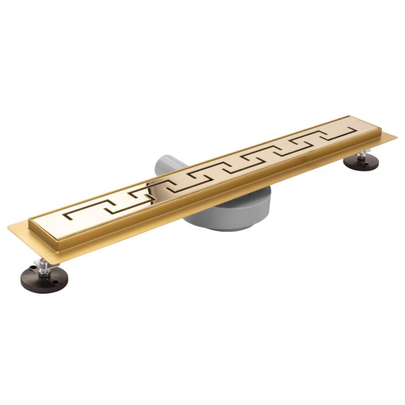 Ekskluzywny Odpływ Prysznicowy GREEK PRO w Złotym Połysku - 70 cm
