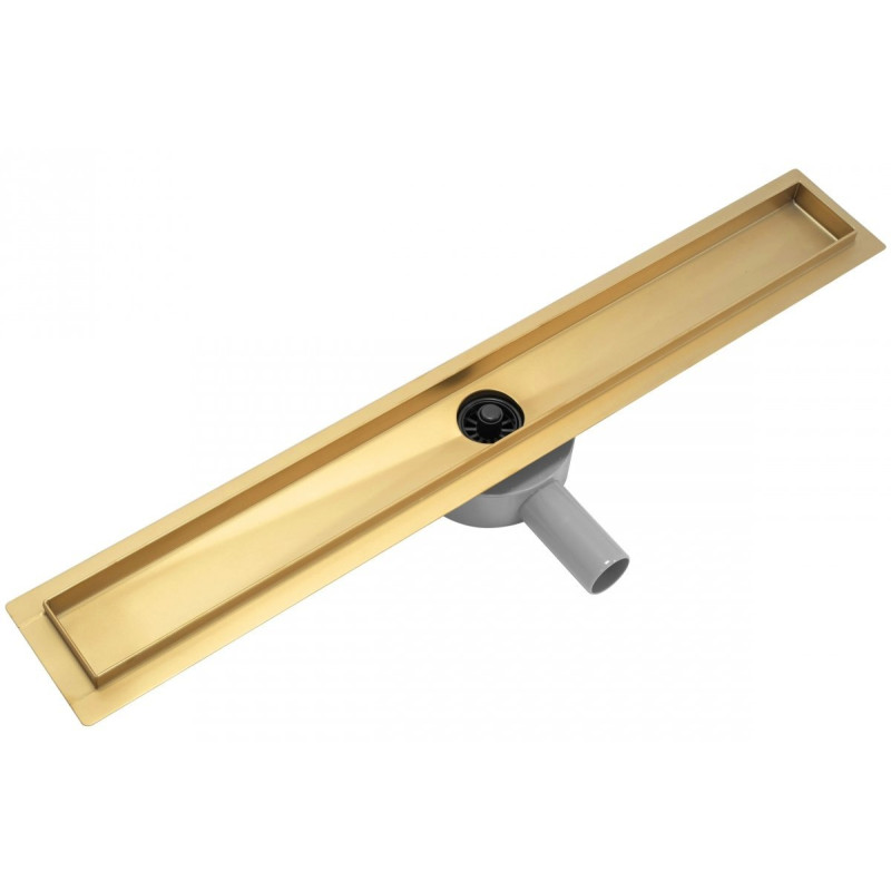 Luksusowy Odpływ Liniowy Greek Pro Złoty Połysk 90 cm - Elegancja Pod Prysznic