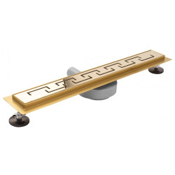 Luksusowy Odpływ Liniowy Greek Pro Złoty Połysk 90 cm - Elegancja Pod Prysznic