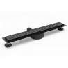 Elegancki Odpływ Liniowy Greek Pro - Czarny Mat 60 cm dla Nowoczesnej Łazienki