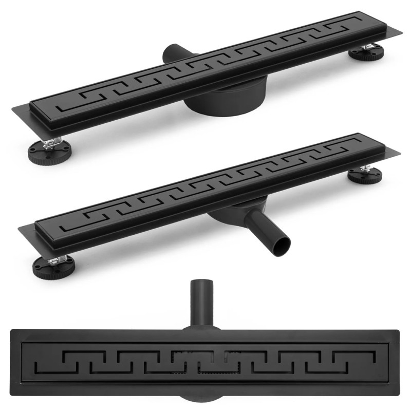 Elegancki Odpływ GREK PRO Czarny 90 cm - Nowoczesny Design Łazienki!