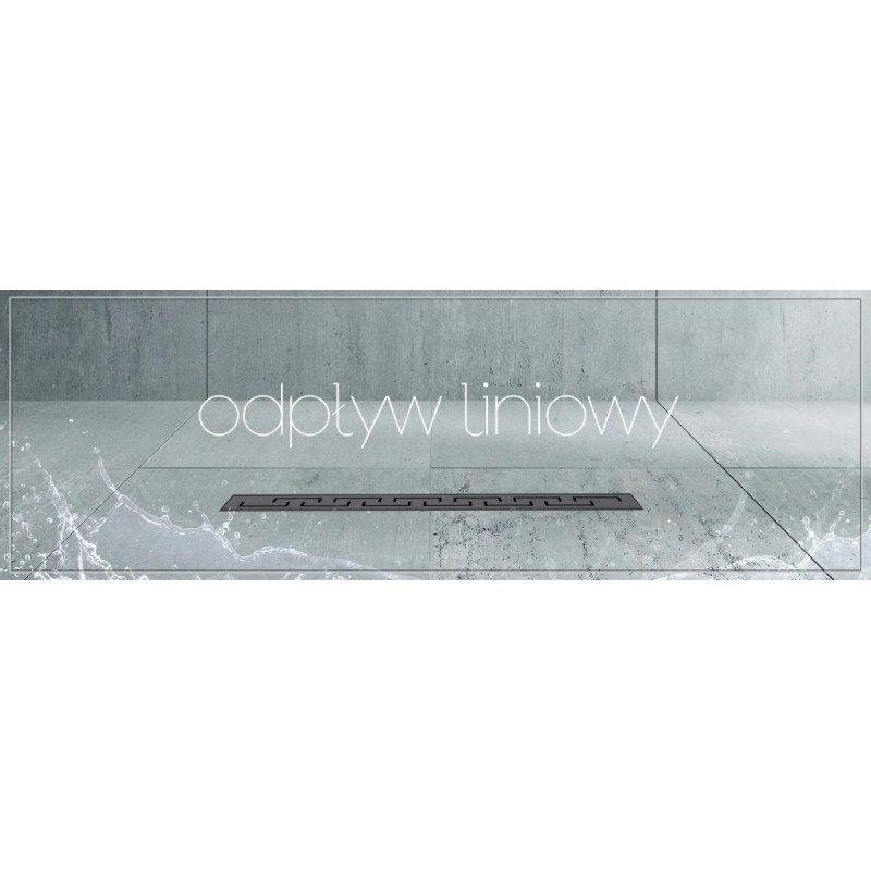 Ekskluzywny odpływ liniowy Greek Pro 70 cm w czarnym macie - styl i funkcjonalność