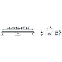 Ekskluzywny Odpływ Neo & Pure Pro w Miedzi Szczotkowanej 600mm