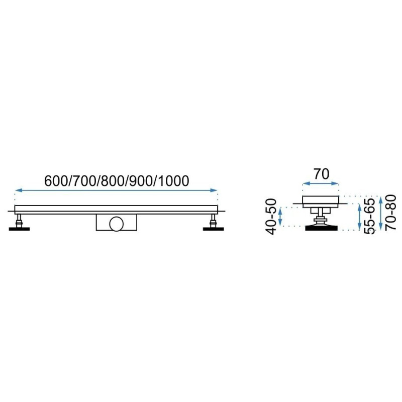 Ekskluzywny Odpływ Neo & Pure Pro w Miedzi Szczotkowanej 600mm