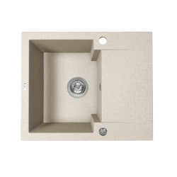 Zlewozmywak Chichi 1-komorowy beżowy – Elegancja z półociekaczem, wytrzymałość na lata!