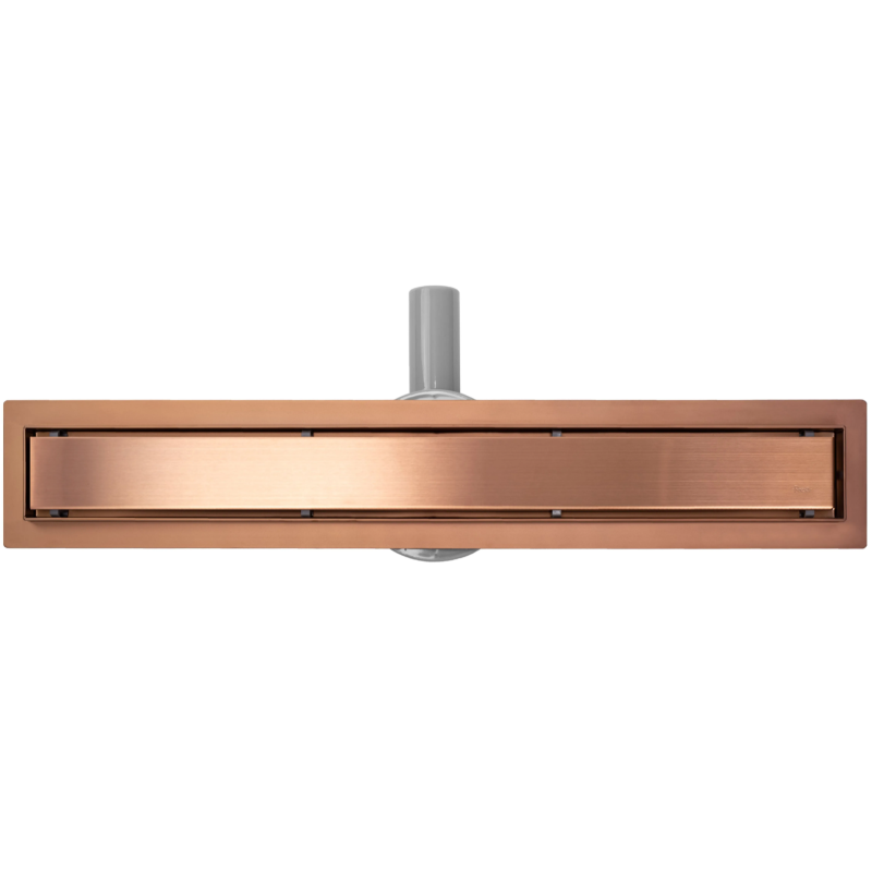 Luksusowy Odpływ Prysznicowy Neo & Pure Pro w Miedzi Szczotkowanej 80 cm