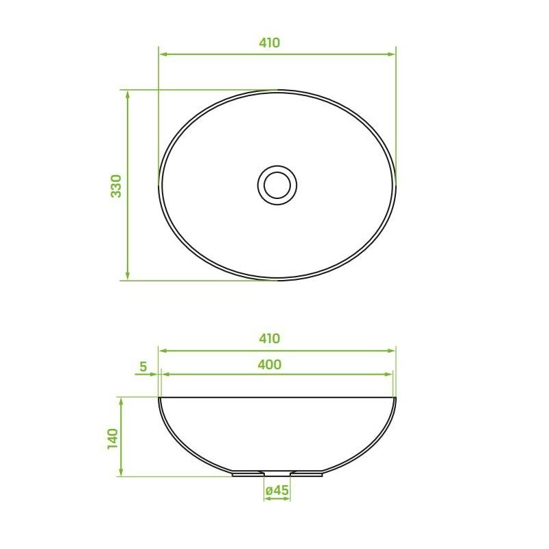 Elegancka Umywalka Nablatowa Desna Czarna 41x33 - Styl i Funkcjonalność w Twojej Łazience!