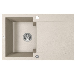 Laveo Chichi zlewozmywak granitowy beżowe 480x740 1-komorowy