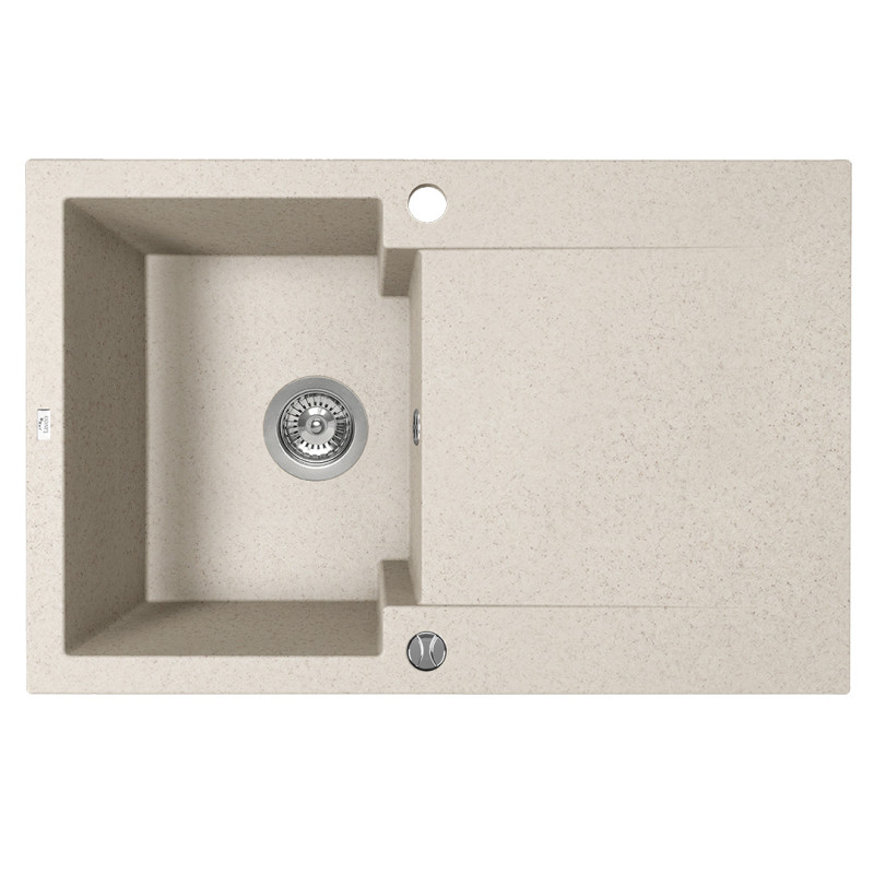 Chichi Beżowy Zlewozmywak 1-komorowy z Ociekaczem - Wytrzymałość i Styl w jednym!