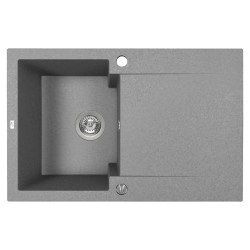 Elegancki Zlew Chichi Grey - 10 lat niezawodności, odporny na wszystko, z ociekaczem