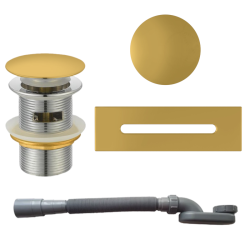 Luksusowa wanna wolnostojąca INVENA GLAMOUR 170 cm z ryflowaniem i złotym syfonem