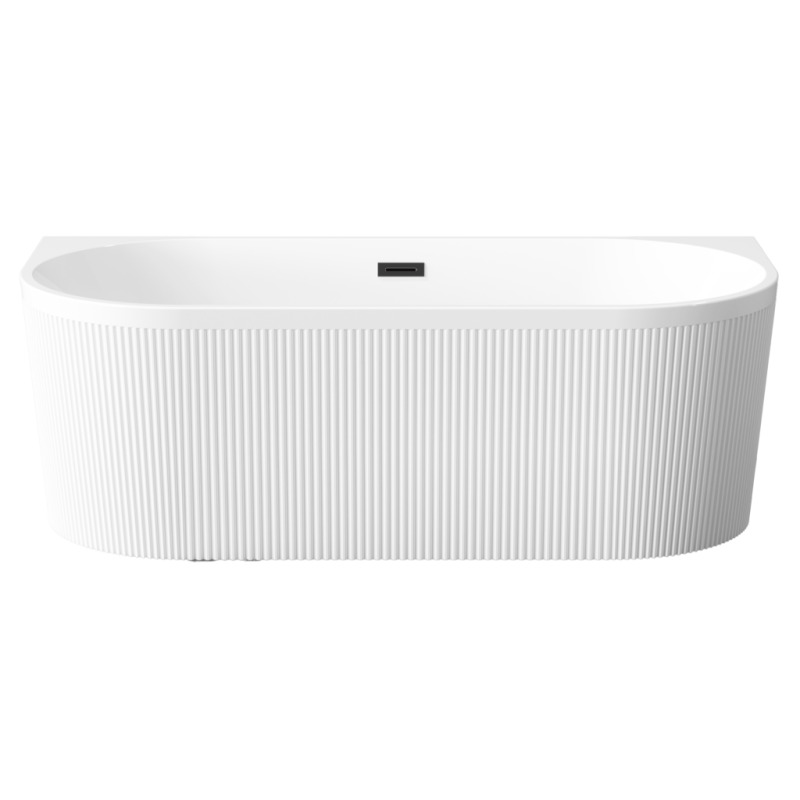 Elegancka wanna wolnostojąca INVENA GLAMOUR 170 cm z czarnym syfonem – stylowy akcent łazienki