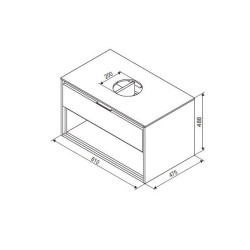 Elegancka Szafka pod Umywalkę TUTO 80 Biała - Styl i Funkcjonalność w Jednym!