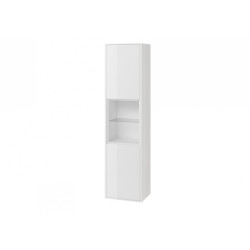 Tuto szafka boczna 160 cm wysoka, biały połysk/biały