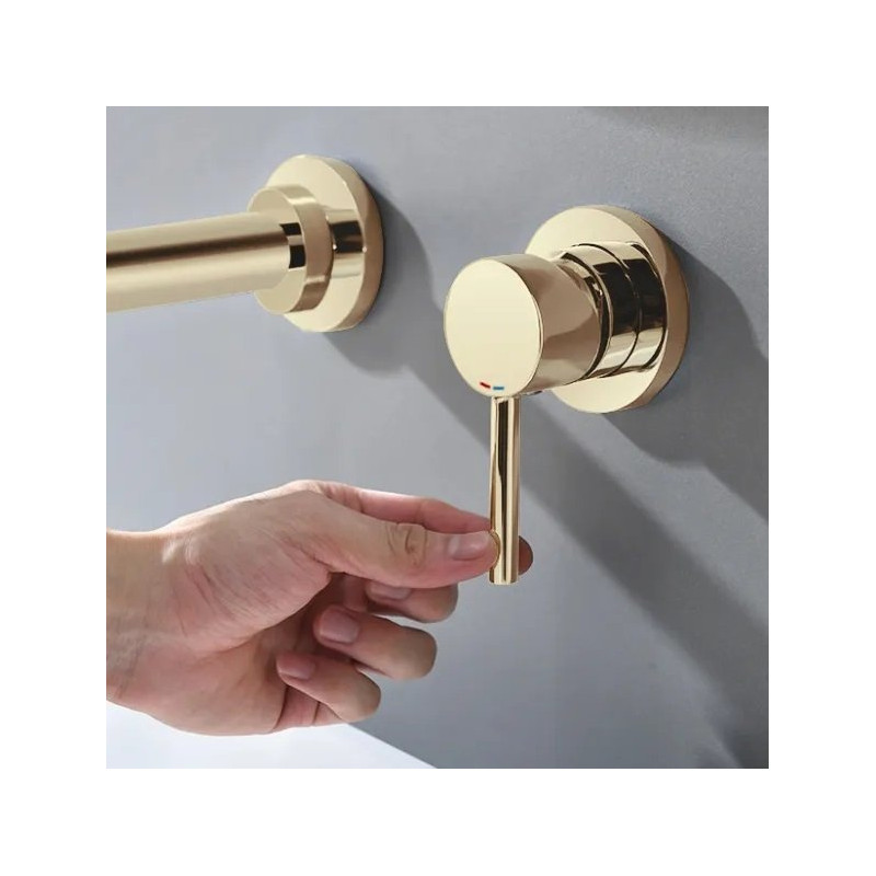 Luksusowa Bateria Podtynkowa LUNGO Long w Złotej Barwie + BOX