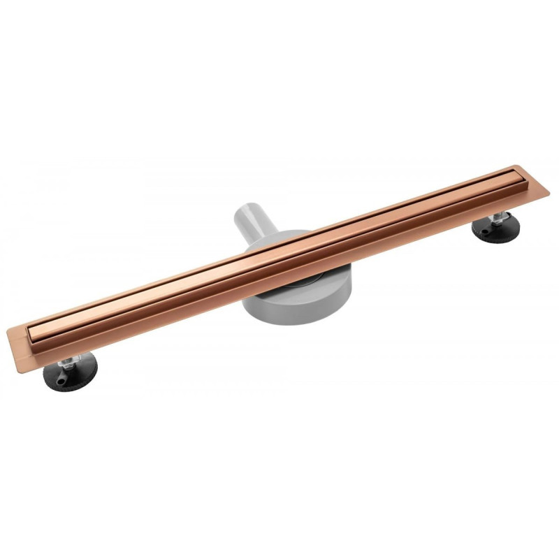 Elegancki Odpływ Neo Slim Pro 600 w Szczotkowanej Miedzi - Nowoczesna Łazienka