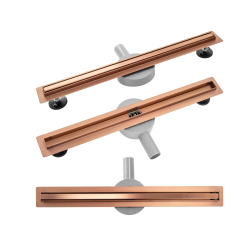 Elegancki Odpływ Neo Slim Pro w Miedzi Szczotkowanej - Długość 800 mm