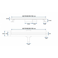Nowoczesny Odpływ NEO SLIM PRO 700 w Miedzi Szczotkowanej - Styl i Funkcjonalność