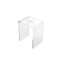 Zen stołek łazienkowy akrylowy, przezroczysty