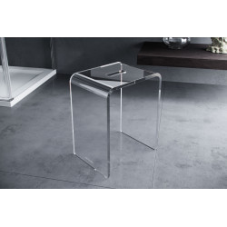 Zen stołek łazienkowy akrylowy, przezroczysty