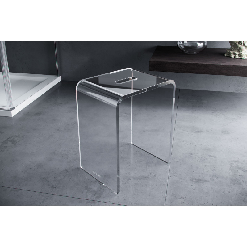 Excellent Zen stołek łazienkowy akrylowy  przezroczysty