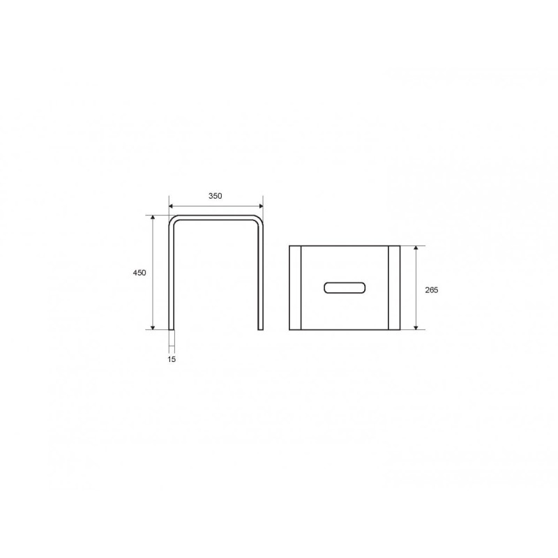 Zen stołek łazienkowy akrylowy, przezroczysty